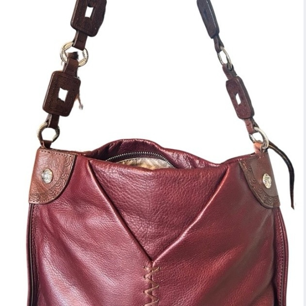 Brighton Shayla Merlot Leather Shoulder Bag